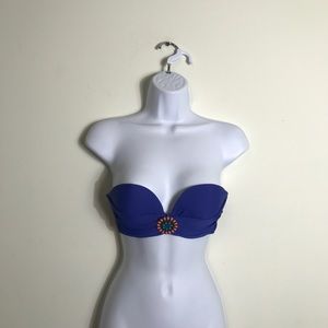 Strapless swim bikini top